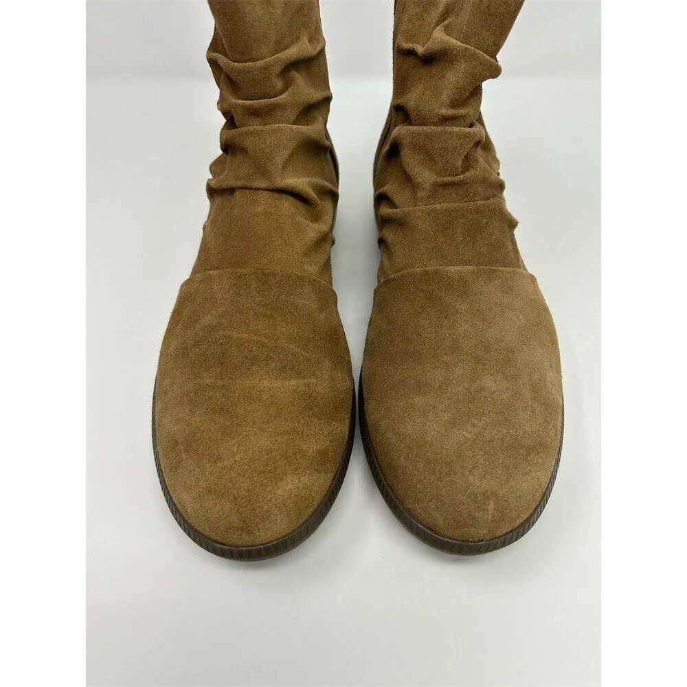 Munro Scout Womens Ankle Bootie Tobacco Brown Suede Comfort Wedge Size 11